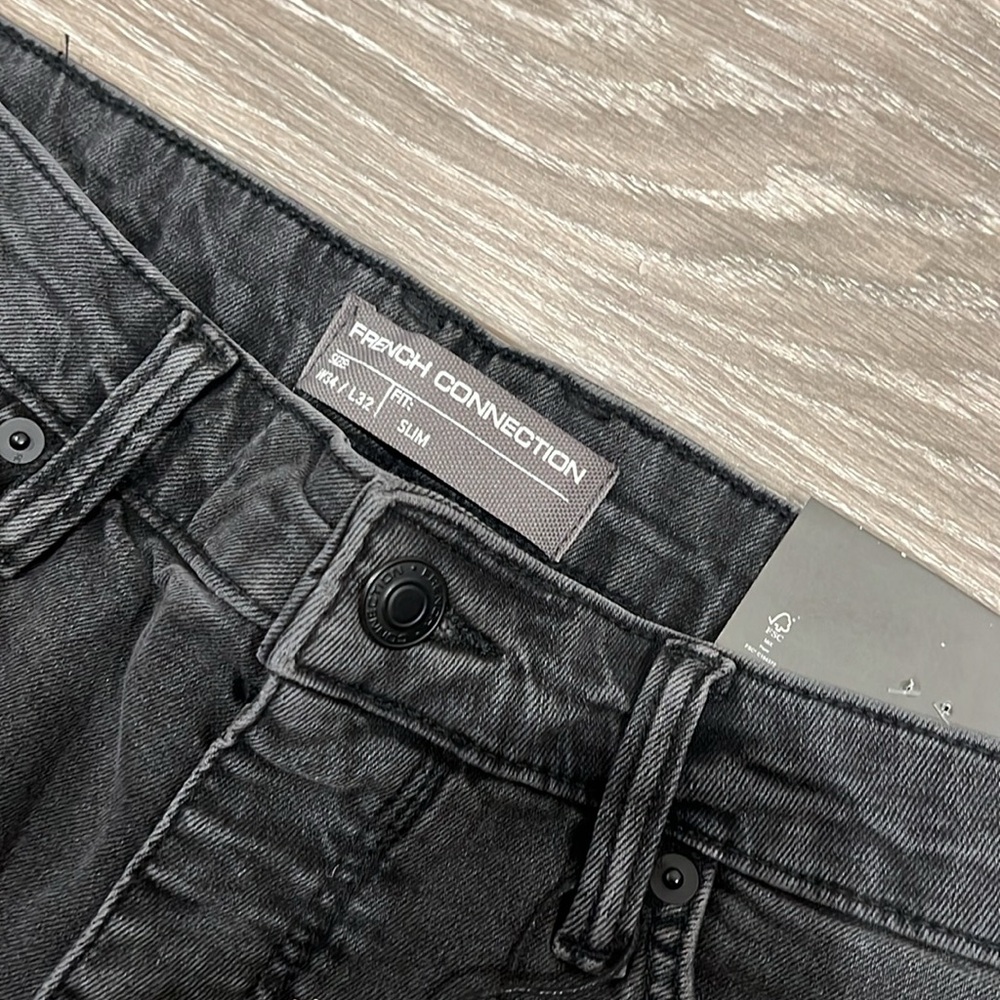 French connection. Size 34x32 and 36x32.NWT. Black denim. Slim fit. - Picture 4 of 6